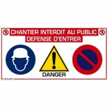Panneau de chantier multi-informations